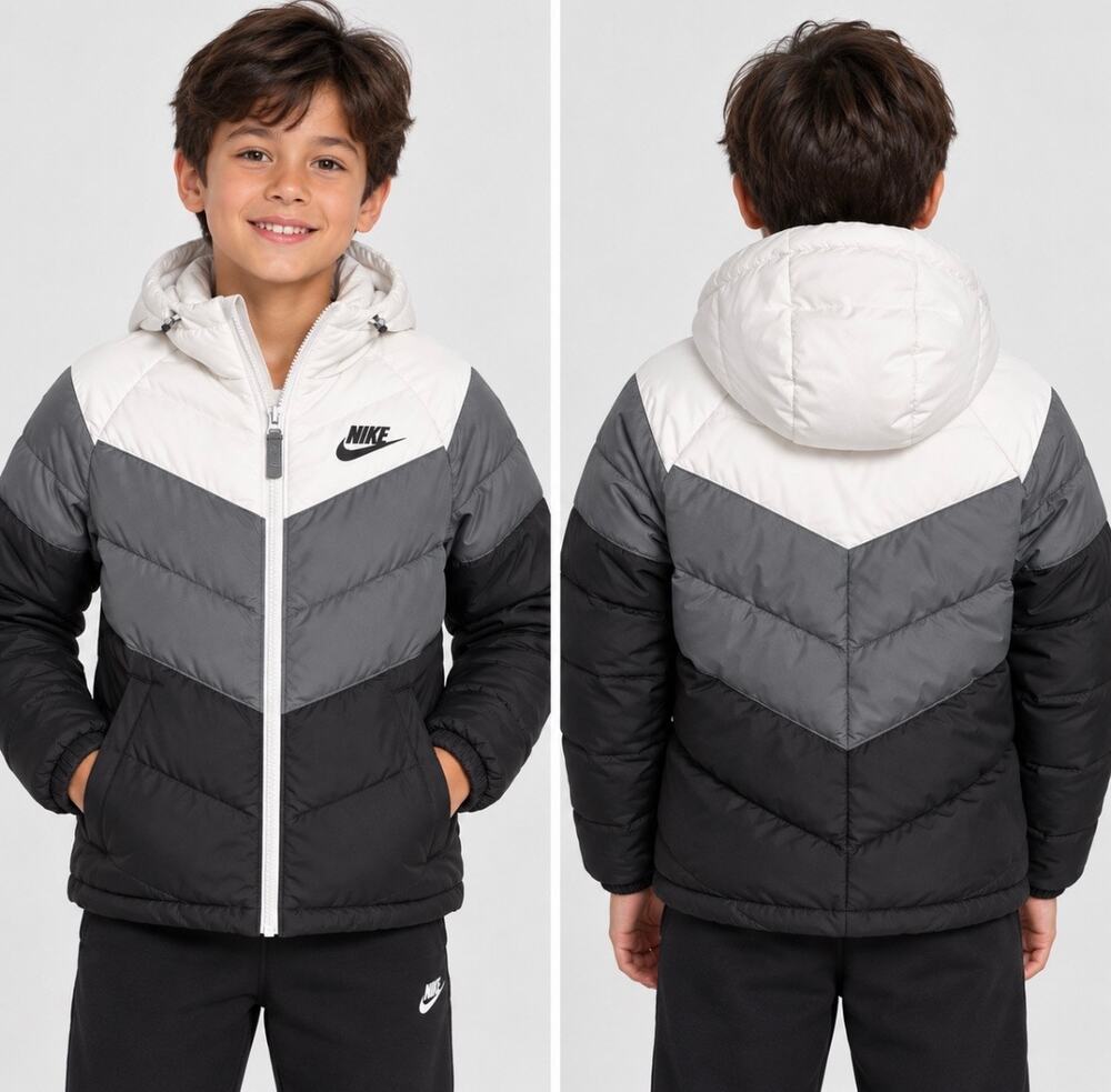 Nike Sportswear Chevron Colorblock Puffer Jacket Kids S
